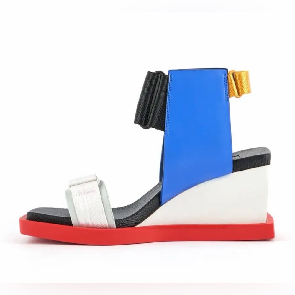 United Nude Black and White Sandals with Red Sole - Picture 14 of 16